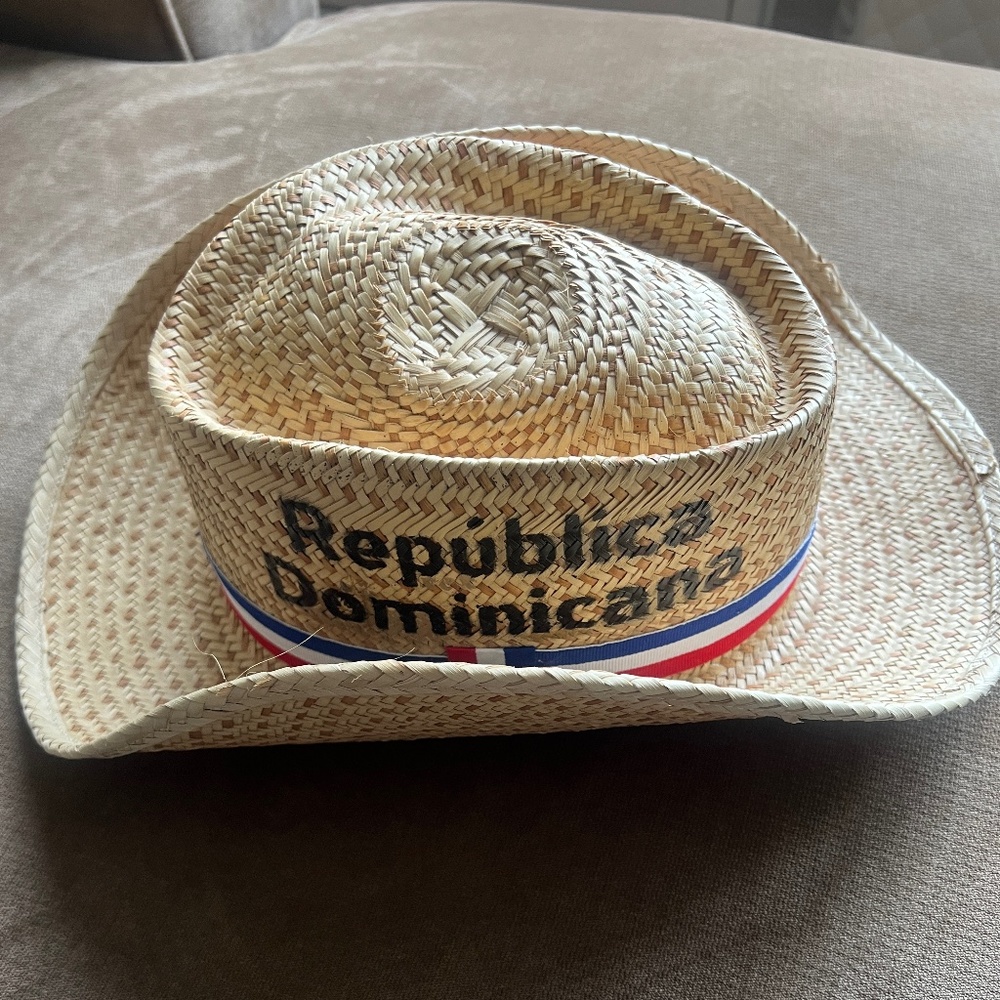 Dominican Republic Straw Hand Painted Panama Fedora Hat